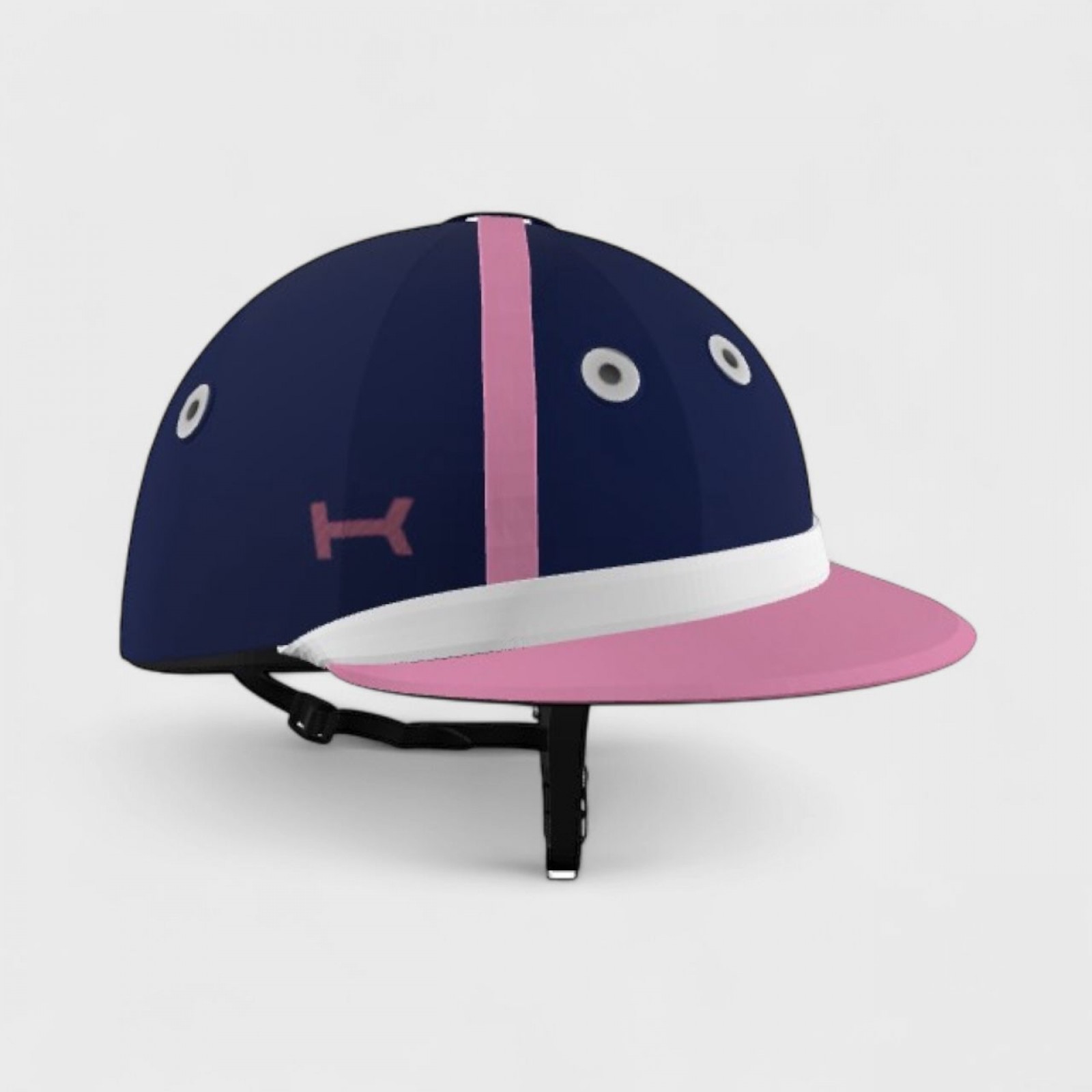 Casque de Polo Bleu Marine Visière Traditionnelle Argentine