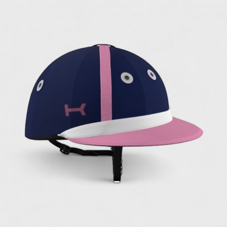 Casque de Polo Bleu Marine Visière Traditionnelle Argentine