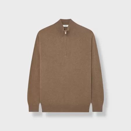 Pull Quarter Zip Marron Clair