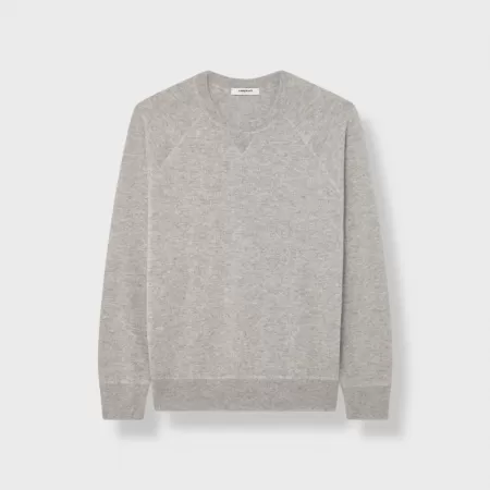Sweatshirt en Cachemire Gris Clair