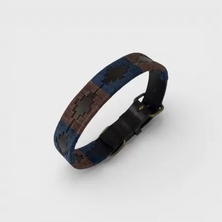 Collier pour Chien avec Broderie Gaucho Bleue