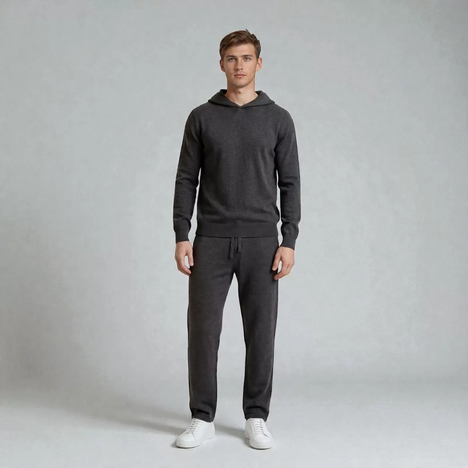 Sweat à capuche Chukka en cachemire Charbon Sweat à capuche Chukka en cachemire Charbon