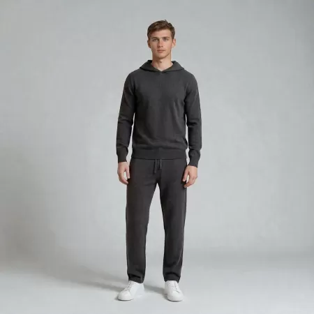 Sweat à capuche Chukka en cachemire Charbon