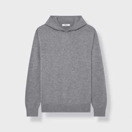 Sweat à capuche Chukka en cachemire Gris