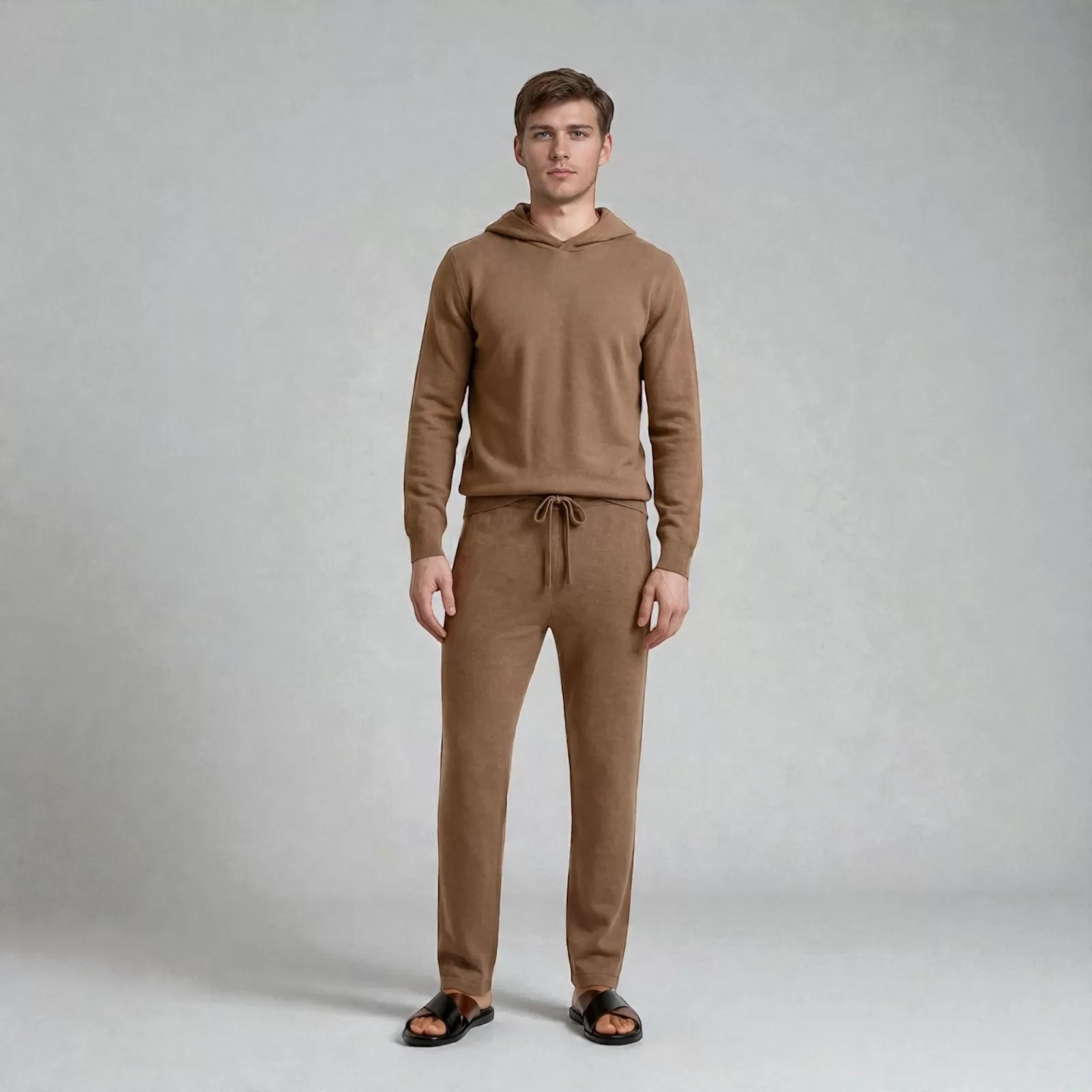 Sweat à capuche Chukka en cachemire Marron Clair Sweat à capuche Chukka en cachemire Marron Clair