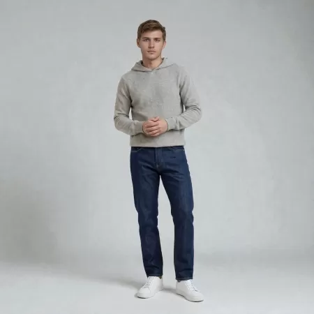Sweat à capuche Chukka en cachemire Gris Clair