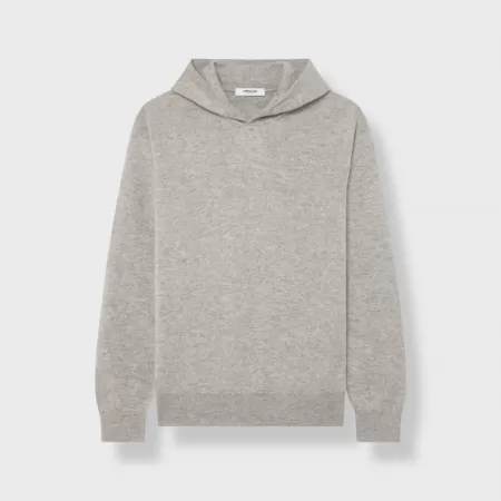 Sweat à capuche Chukka en cachemire Gris Clair