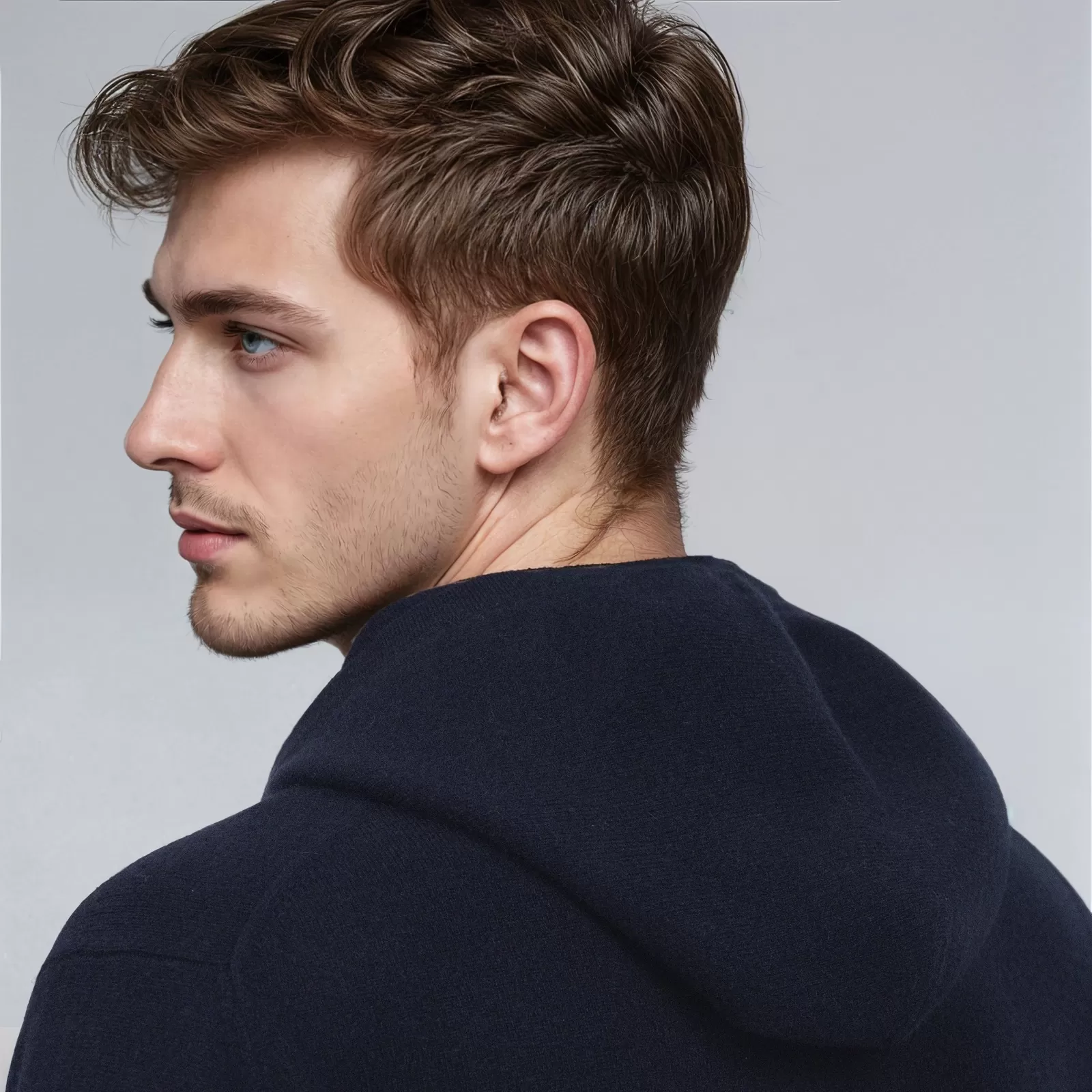 Sweat à capuche Chukka en cachemire Bleu Marine Sweat à capuche Chukka en cachemire Bleu Marine