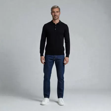 Polo en cachemire Noir