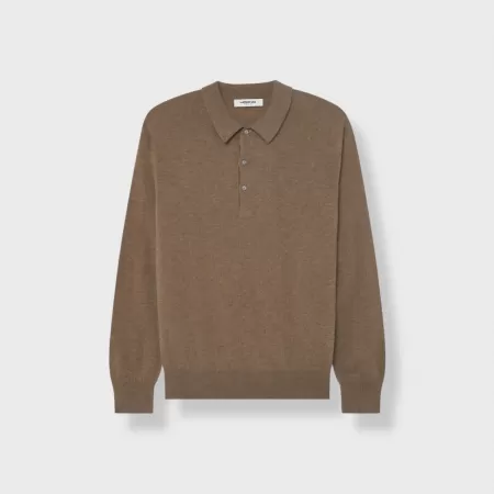 Polo en cachemire Marron Clair
