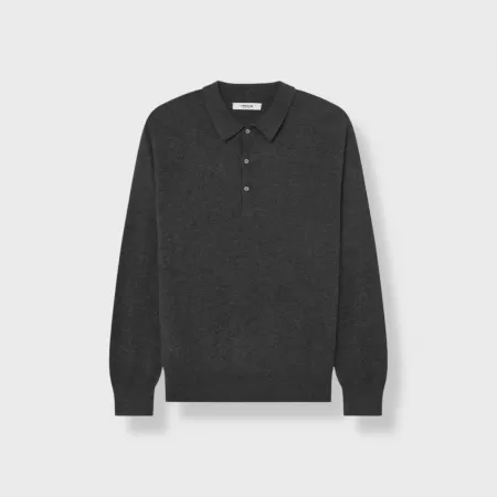 Polo en cachemire Charbon