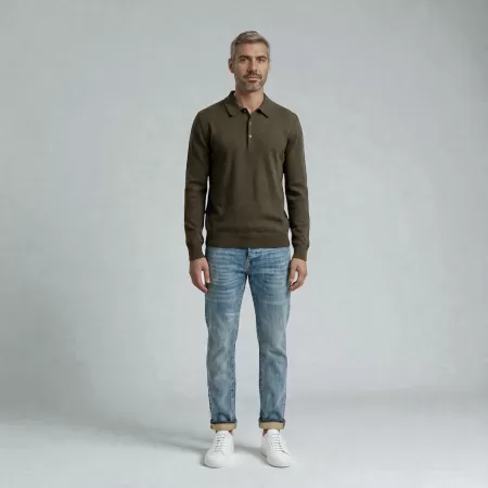 Polo en cachemire Vert