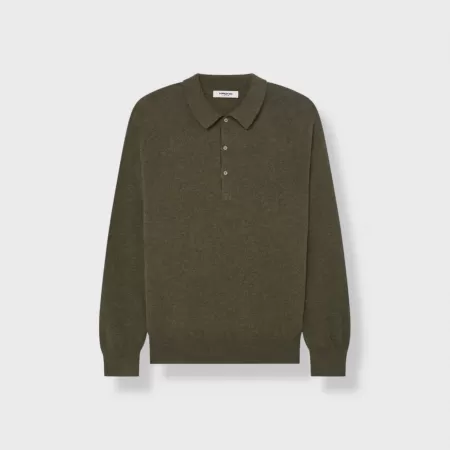 Polo en cachemire Vert