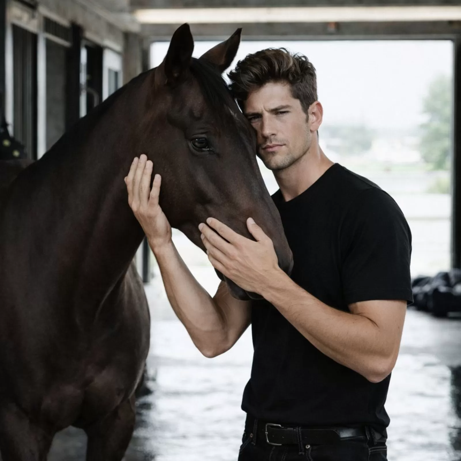 T-shirt en Giza Noir T-shirt en Giza Noir