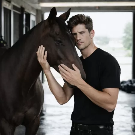 T-shirt en Giza Noir