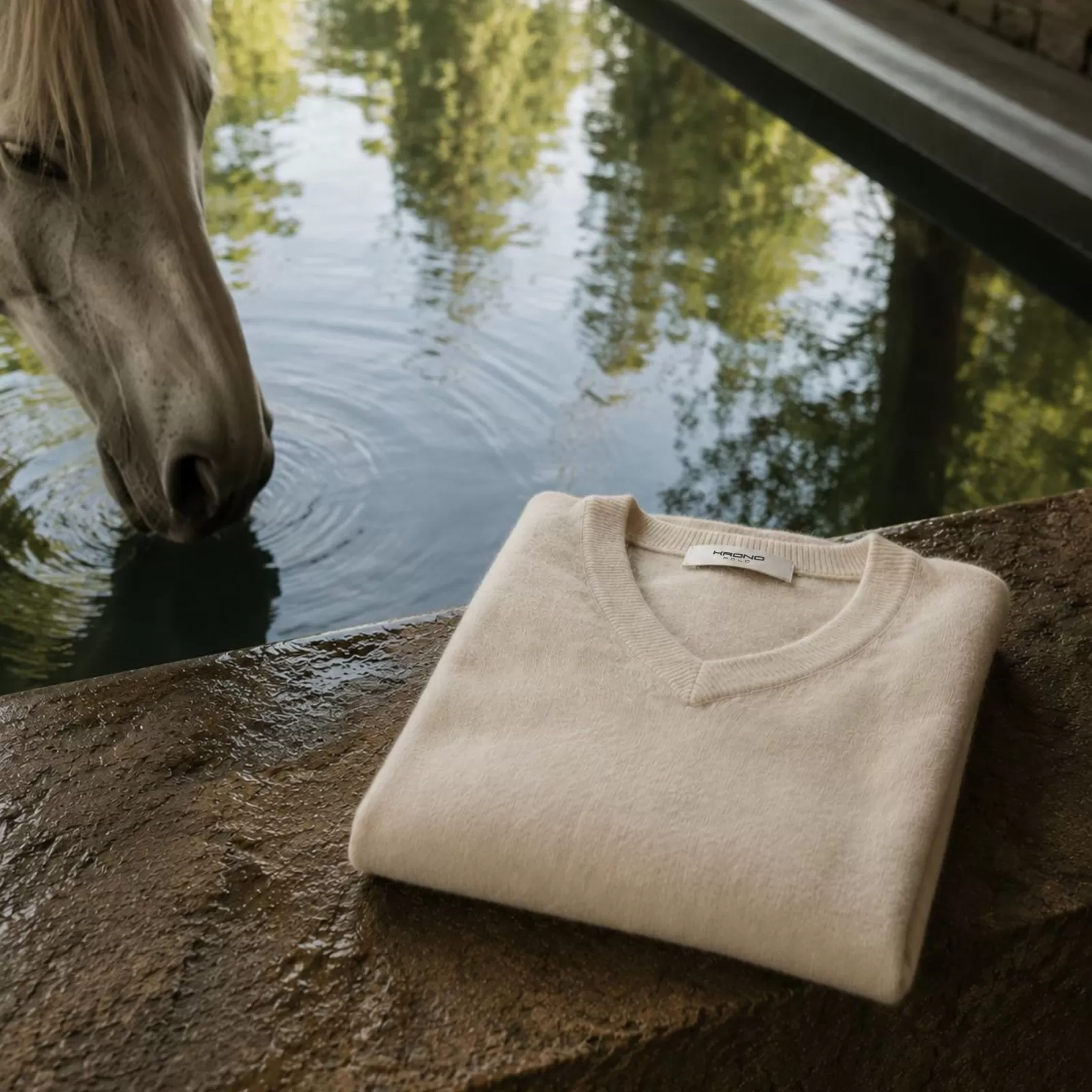Pull Cachemire Col V Beige Clair Pull Cachemire Col V Beige Clair
