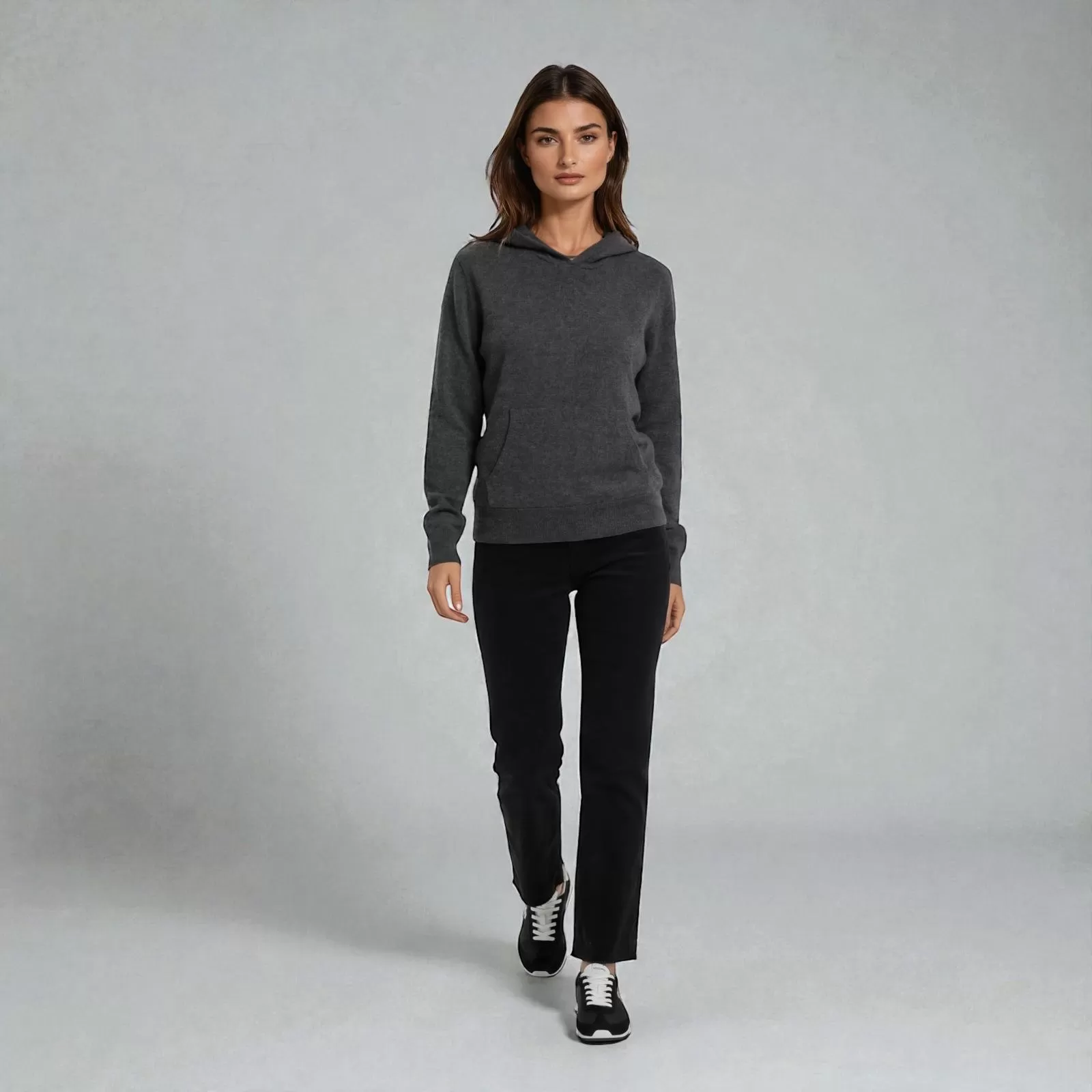 Sweat à capuche Chukka en cachemire Charbon Sweat à capuche Chukka en cachemire Charbon