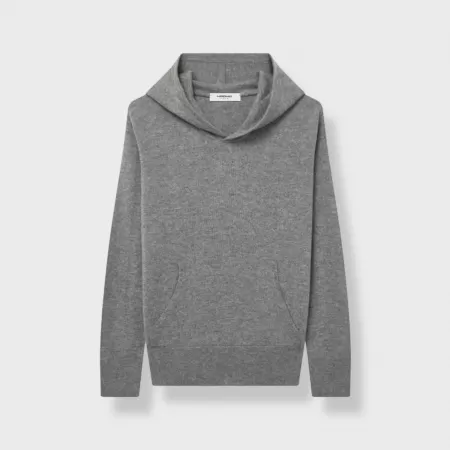 Sweat à capuche Chukka en cachemire Gris