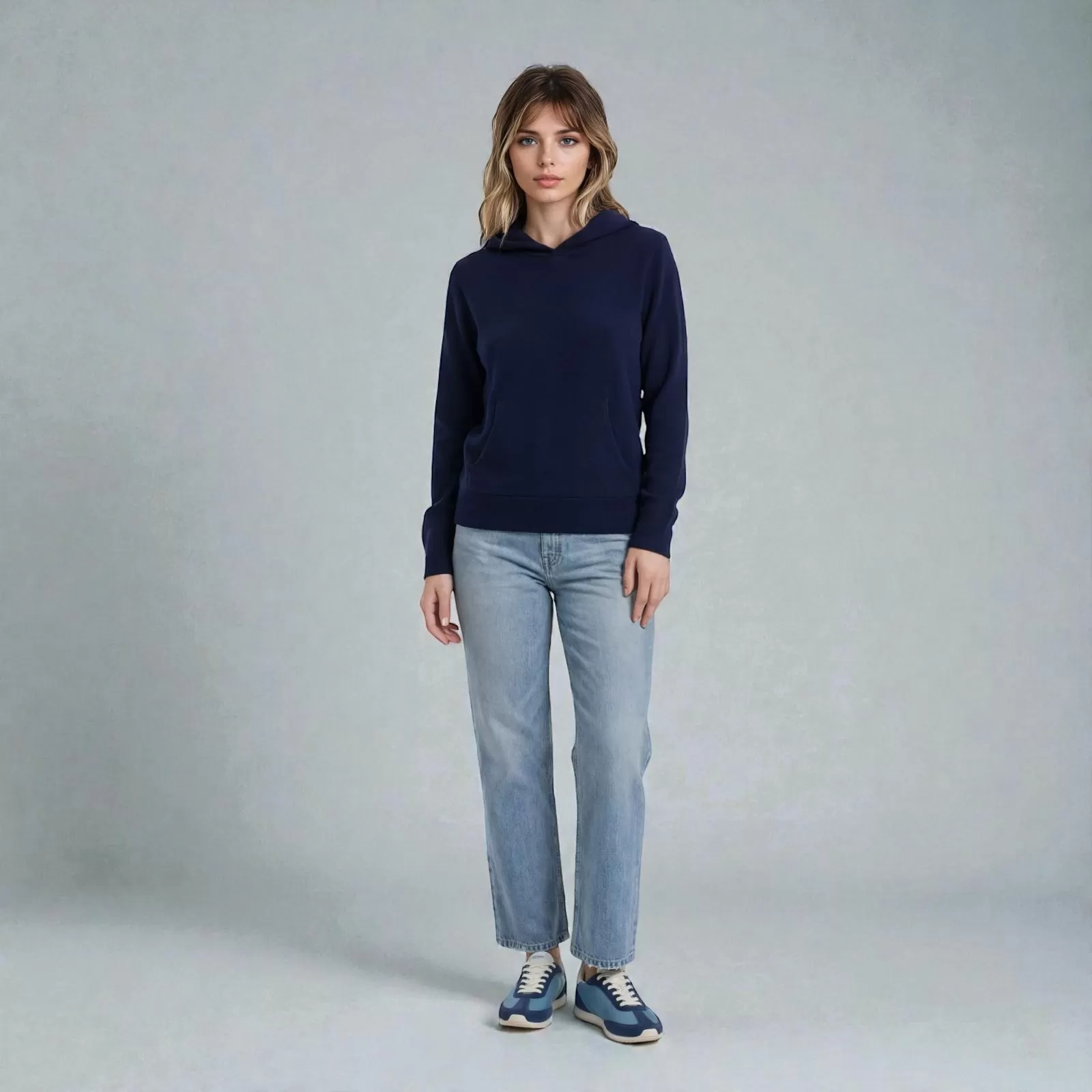 Sweat à capuche Chukka en cachemire Bleu Marine Sweat à capuche Chukka en cachemire Bleu Marine