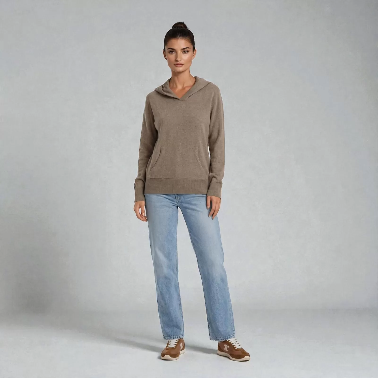 Sweat à capuche Chukka en cachemire Taupe Sweat à capuche Chukka en cachemire Taupe