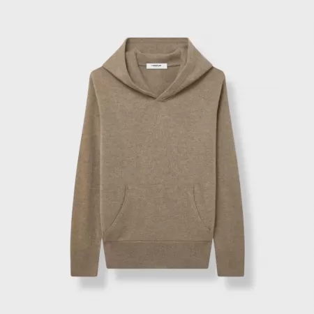 Sweat à capuche Chukka en cachemire Taupe
