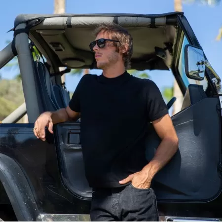 T-shirt en cachemire Noir