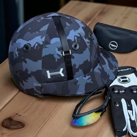 Casque Polo Camouflage Chevaux