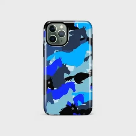 Etui Iphone Camouflage Bleu