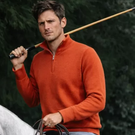 Pull Quarter Zip Orange