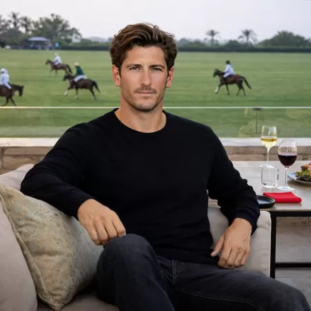 Pull col rond en cachemire noir