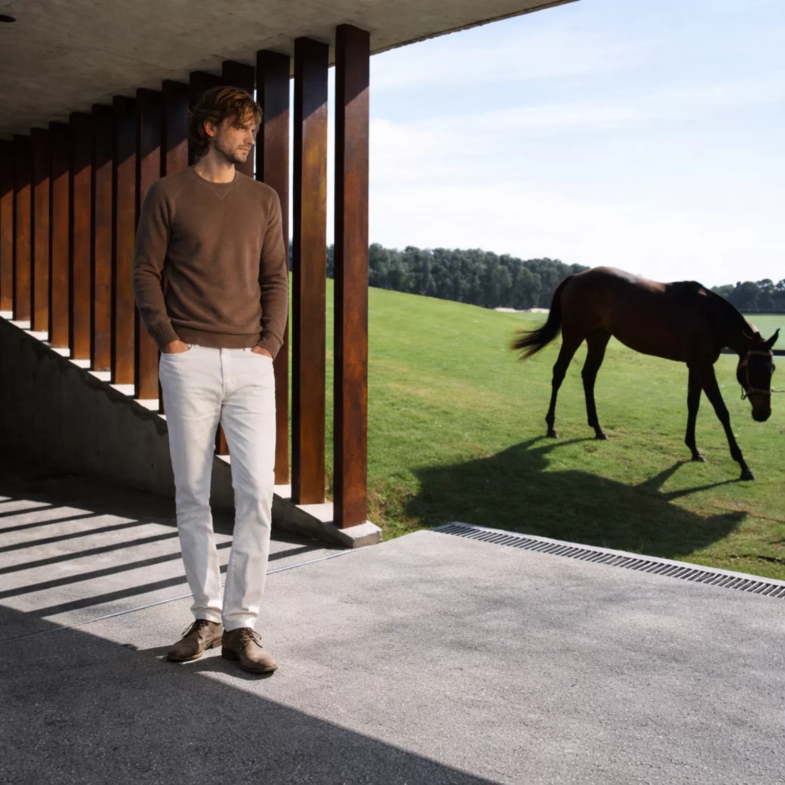 Sweatshirt en Cachemire Marron Sweatshirt en Cachemire Marron