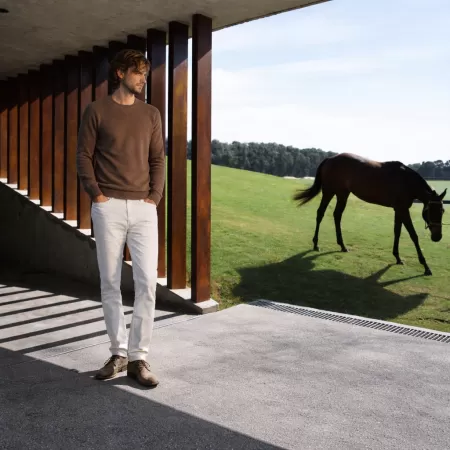 Sweatshirt en Cachemire Marron