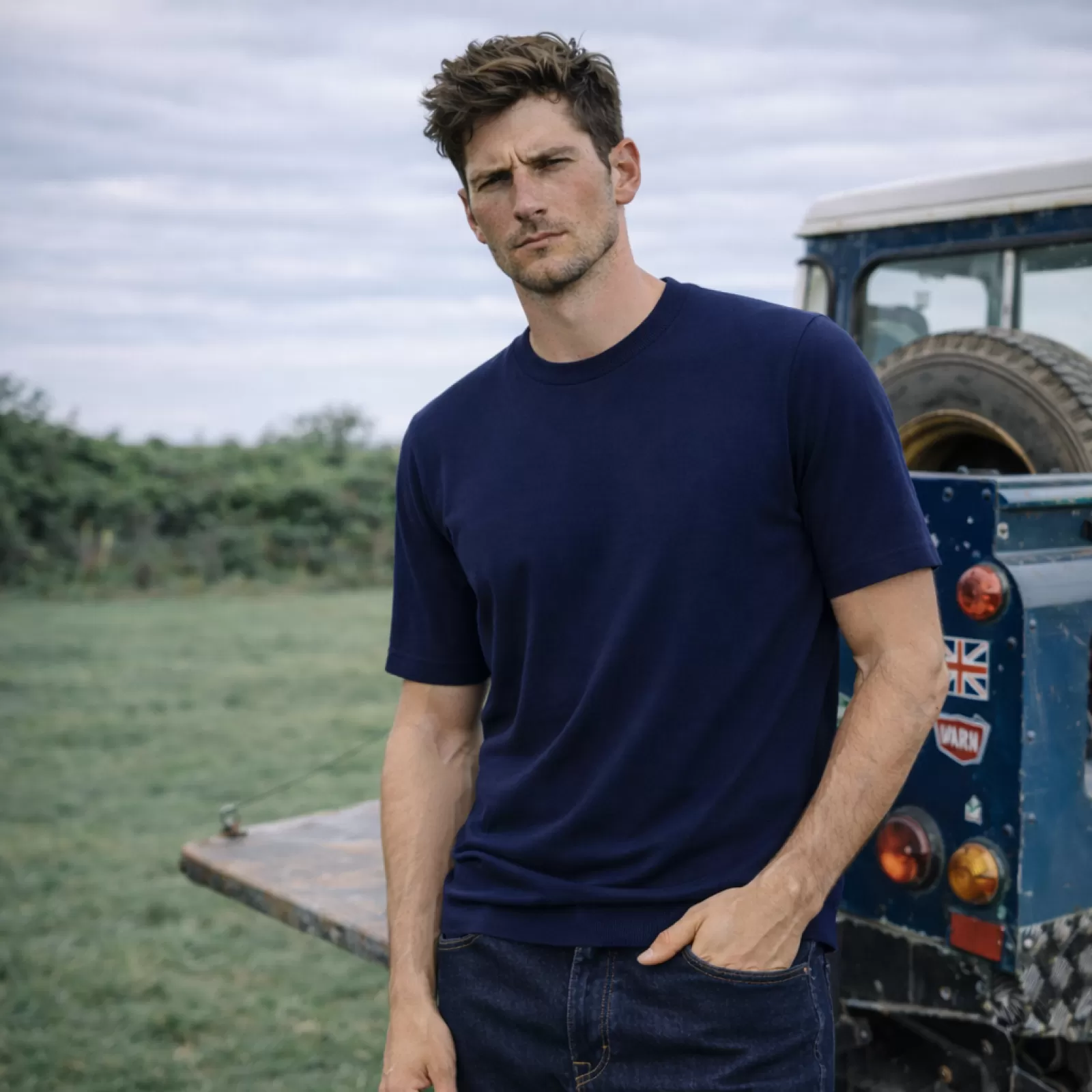 T-shirt en Giza Bleu T-shirt en Giza Bleu