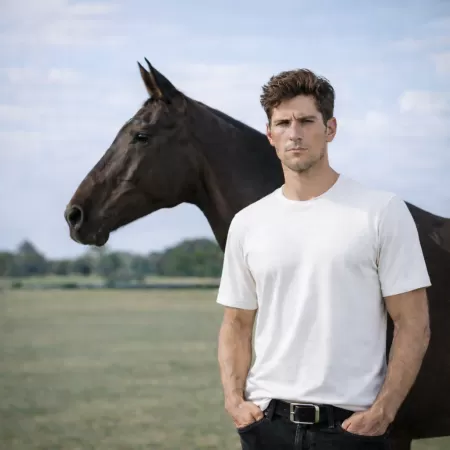 T-shirt en Giza Blanc