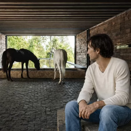 Pull Cachemire Col V Beige Clair