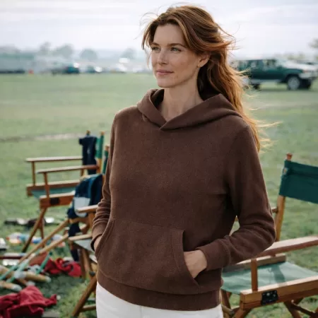 Sweat à capuche Chukka en cachemire Marron