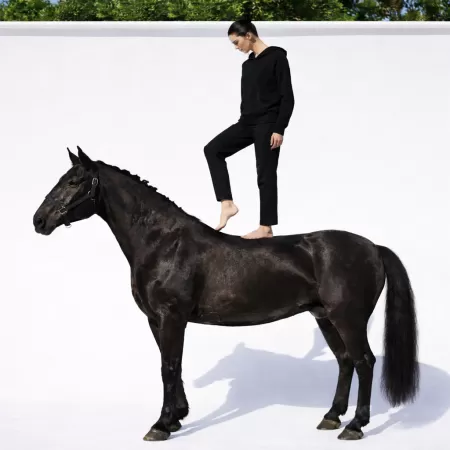 Sweat à capuche Chukka en cachemire Noir