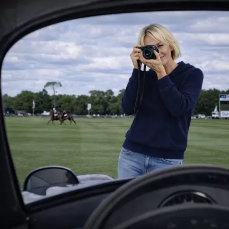 Sweat à capuche Chukka en cachemire Bleu Marine
