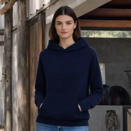 Sweat à capuche Chukka en cachemire Bleu Marine Sweat à capuche Chukka en cachemire Bleu Marine