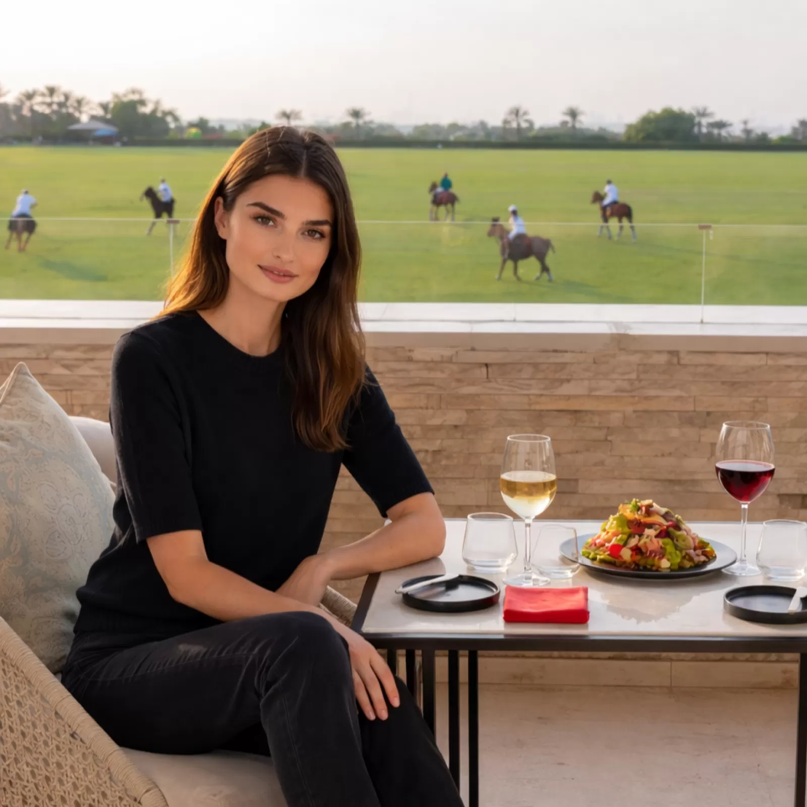 T-shirt en Cachemire Ayala Noir T-shirt en Cachemire Ayala Noir