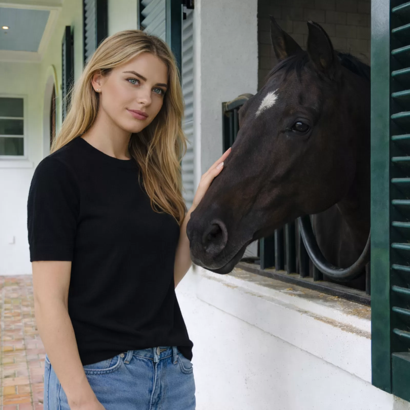 T-shirt en cachemire Noir T-shirt en cachemire Noir