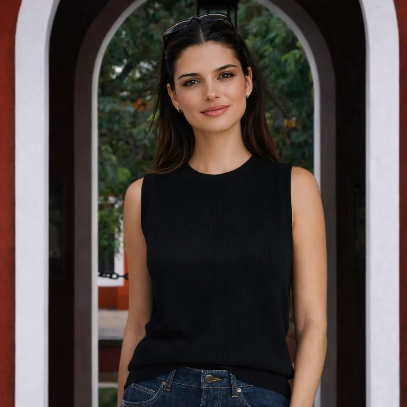 Débardeur en Cachemire Noir Débardeur en Cachemire Noir